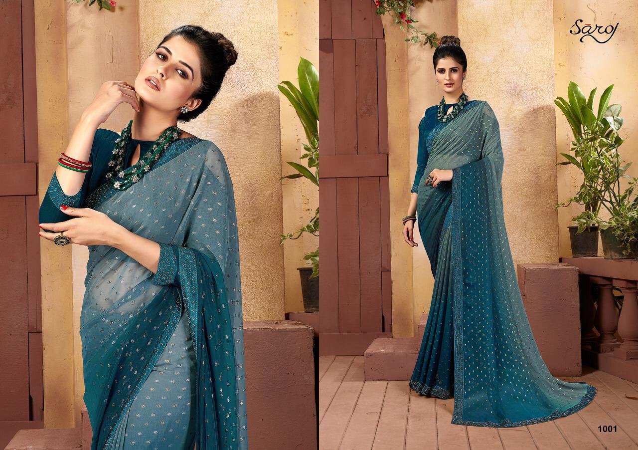 Saroj Fashion Dream Casual Wear Georgette Wear Saree Collection